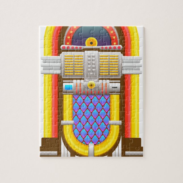 50s old fashioned jukebox jigsaw puzzle (Vertical)