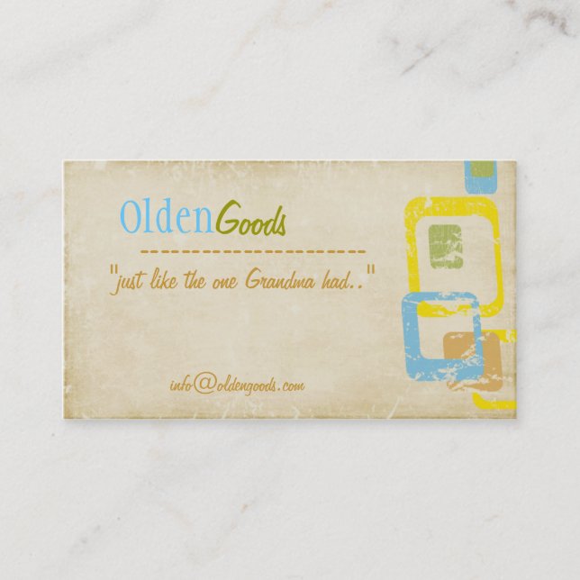 50's Remembered Business Card (Front)