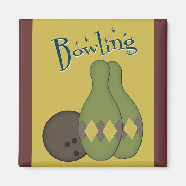 50s Retro Bowling Magnet (Front)