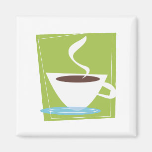 50s Retro Coffe Cup Graphic Magnet
