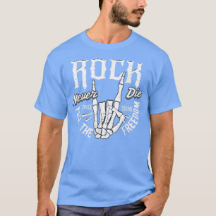 50s Rockabilly Sock Hop Rock N Roll Skeleton Hand  T-Shirt