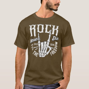 50s Rockabilly Sock Hop Rock N Roll Skeleton Hand T-Shirt