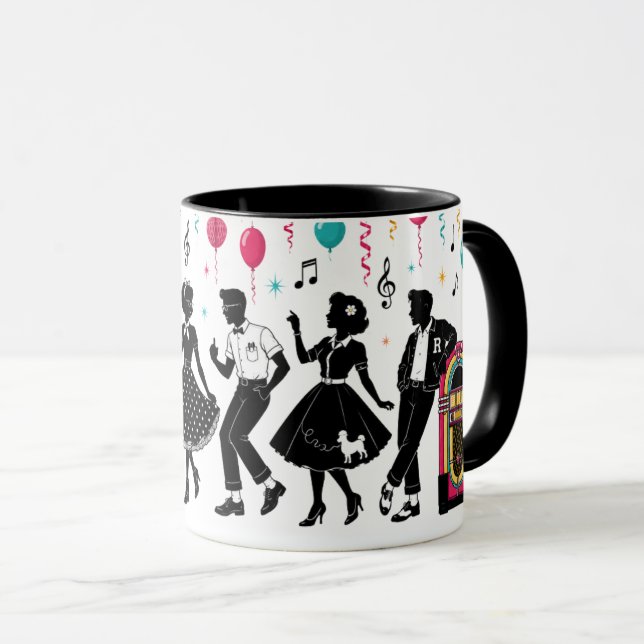 50's Sock Hop Jukebox Party Mug (Front Right)