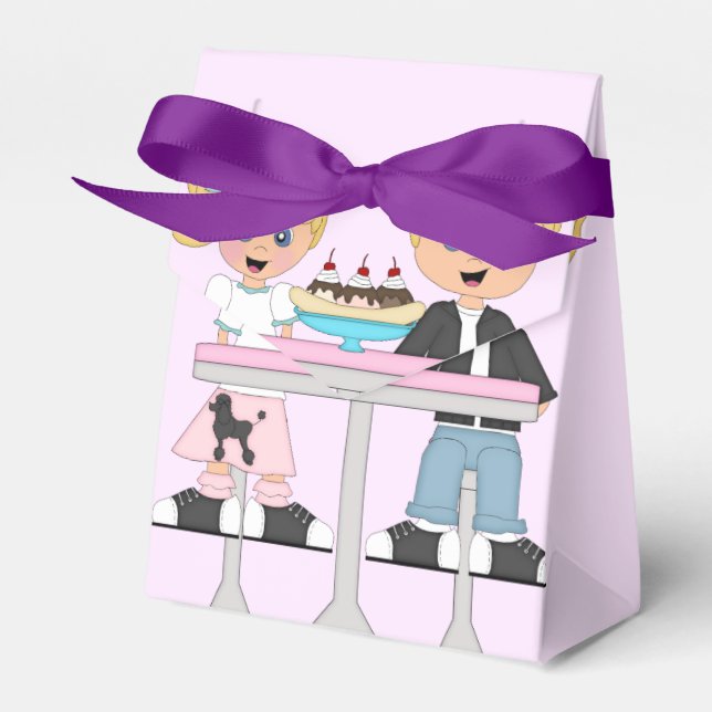50's Soda Shop Party Favour Box (Front Side)