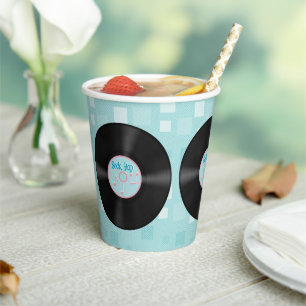 50's Style LP Record Paper Cups