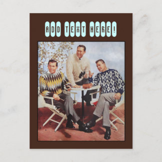 50's Sweater Guys Postcard