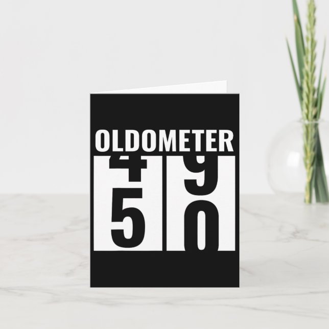 50th 50 Birthday Funny Gift Men Women Oldometer 49 Card (Front)