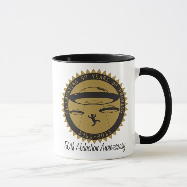 50th Abduction Anniversary Glass Mug (Right)