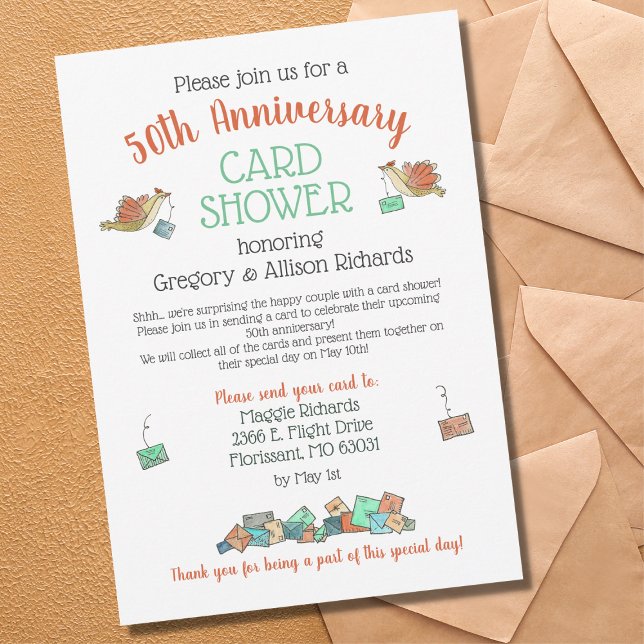 50th Anniversary Card Shower Birds (Creator Uploaded)