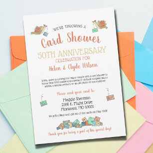 50TH Anniversary Card Shower Illustrated