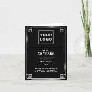 50th Anniversary celebration business logo Invitation
