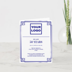 50th Anniversary celebration business logo Invitation