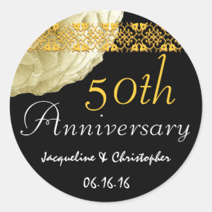 50th Anniversary CHAMPAGNE Rose Sticker