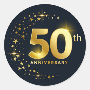 50th Anniversary Classic Round Sticker
