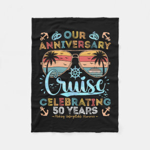 50th Anniversary Cruise Celebrating 50 Years Coupl Fleece Blanket