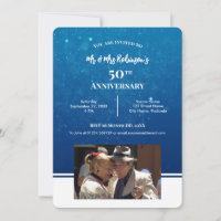 50th Anniversary Custom Photograph Dark Blue Water