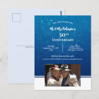 50th Anniversary Custom Photograph Dark Blue Water