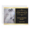 50th Anniversary Elegant Black Gold Photo Invite