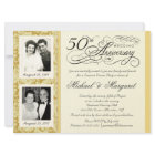 50th Anniversary Fancy 2 Photo Invitation - Large