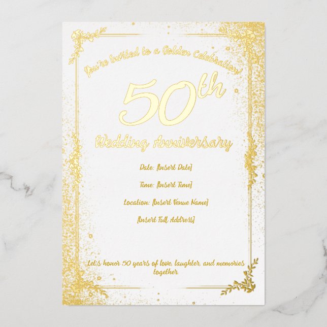 50th Anniversary Foil Invitation (Front)