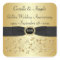50th Anniversary Gold, Black 1.5" Square Sticker