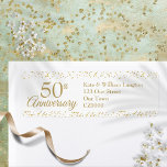 50th Anniversary Gold Dust Confetti Return Address<br><div class="desc">Golden wedding 50th-anniversary return address label with your details set in elegant gold text on a gold dust confetti background. Designed by Thisisnotme©</div>