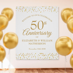 50th Anniversary Gold Dust Welcome Sign
