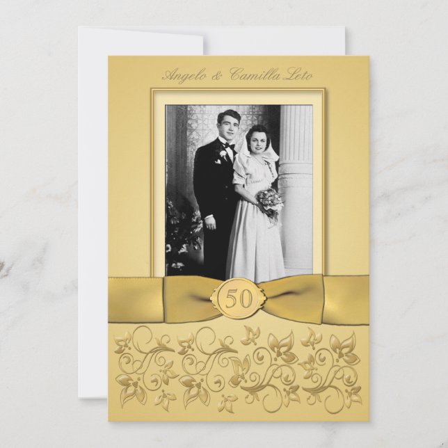 50th Anniversary Gold Invite (Front)