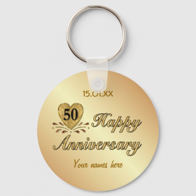 50th Anniversary - Gold Key Ring (Front)