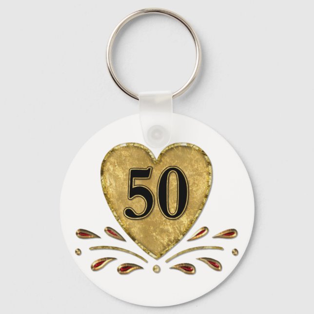 50th Anniversary - Gold Key Ring (Front)