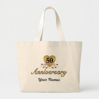 50th Anniversary - Gold Large Tote Bag