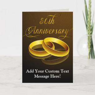 50th Anniversary Gold Script Card