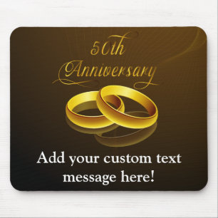50th Anniversary Gold Script Mouse Pad