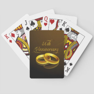 50th Anniversary   Gold Script Playing Cards