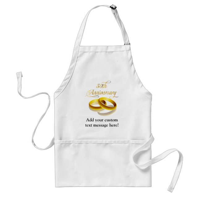 50th Anniversary | Gold Script Standard Apron (Front)