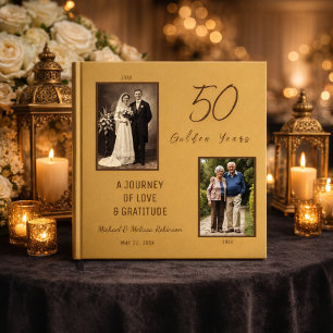 50th Anniversary Guest Book – Gold