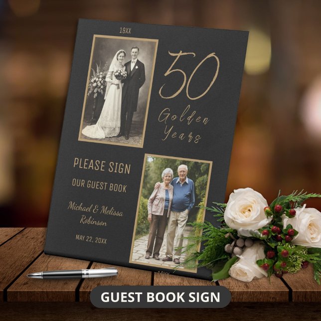 50th Anniversary Guest Book Table Display Sign (Creator Uploaded)