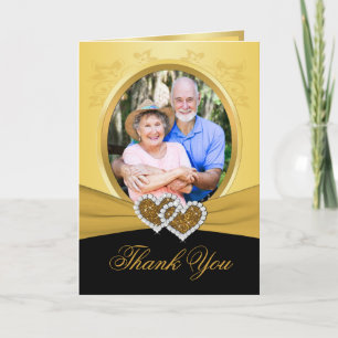 50th Anniversary Hearts Thank You Card (Photo)