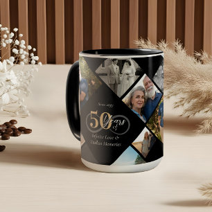 50th Anniversary Infinity Love Photo Collage Gift Mug