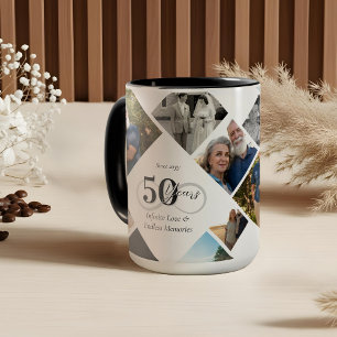 50th Anniversary Infinity Love Photo Collage Gift Mug