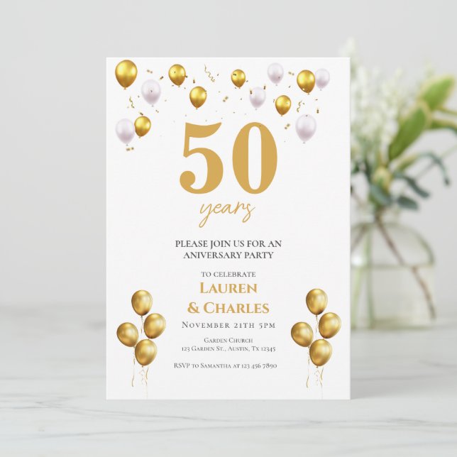 50th anniversary invitation (Standing Front)