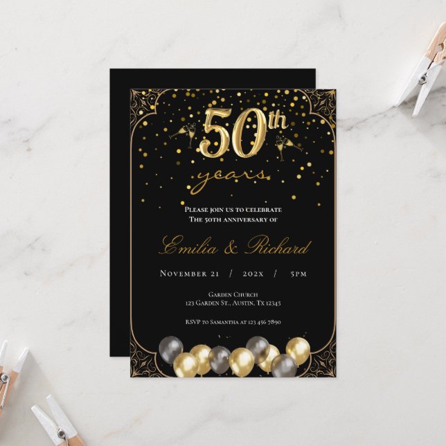 50th anniversary invitation (Front/Back In Situ)