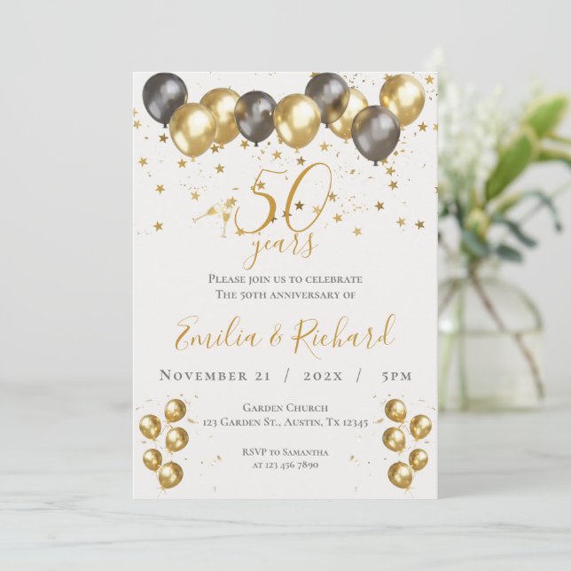 50th anniversary invitation (Standing Front)