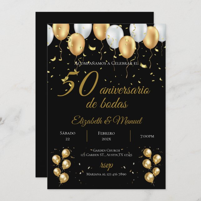 50th anniversary invitation (Front/Back)