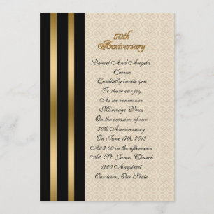 50th Anniversary Invitation elegant