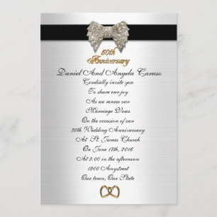 50th Anniversary invitation formal