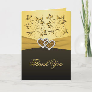 50th Anniversary Joined Hearts Thank You Card