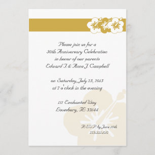 50th Anniversary Luau Invitations