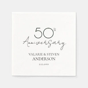 50th Anniversary Minimal Napkins