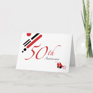 50th Anniversary (mod birds) Card